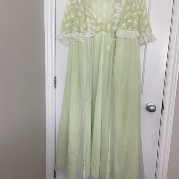 Beautiful vintage night gown set large maxi sleepwear intimate - Picture 12 of 14